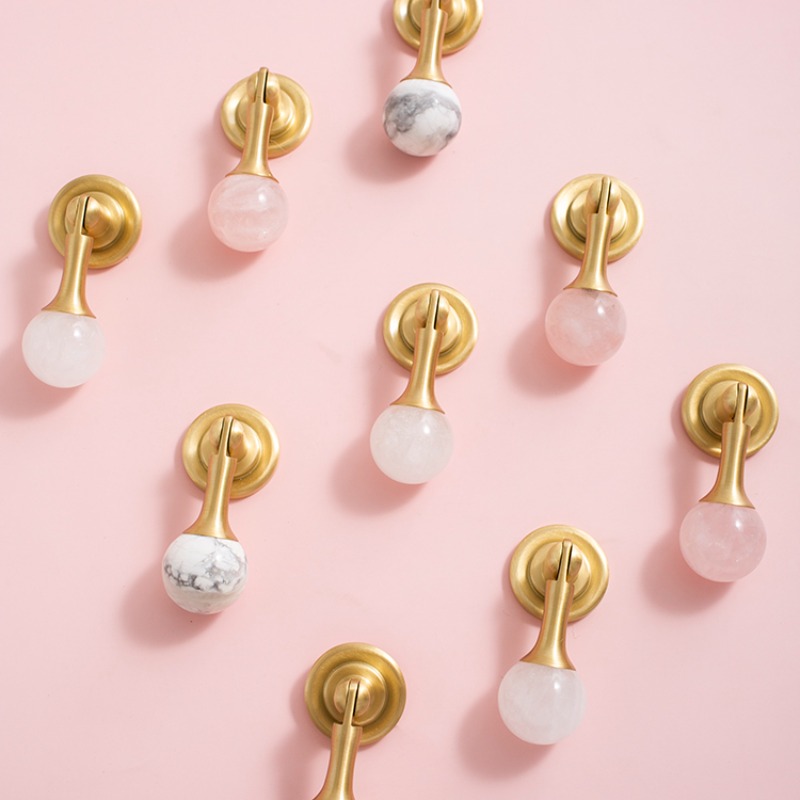 Bola de cristal branco + puxad - Furniture Hardware Drop Pulls avaliação e preço